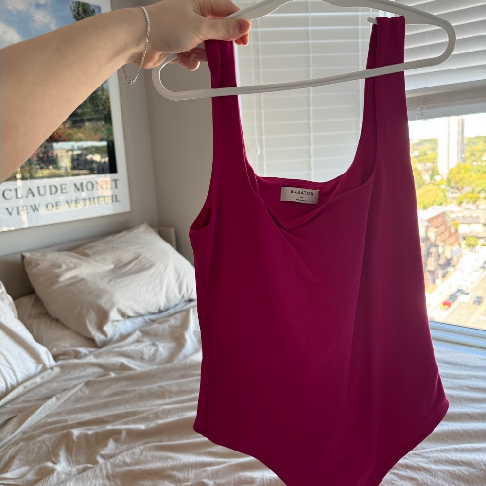 Babaton Fuchsia Sleeveless Bodysuit